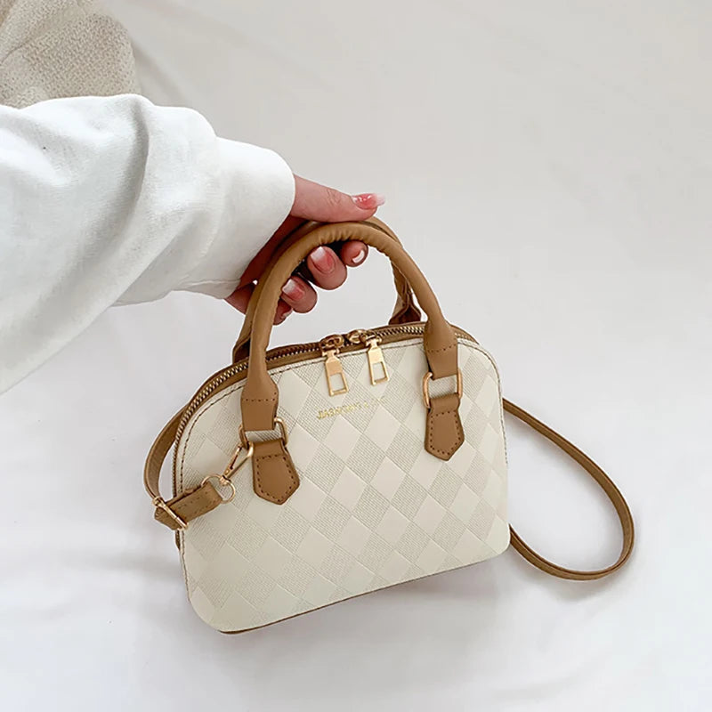 Fashionable French Shoulder Bag Casual Crossbody Bag Pu Shell Bag Women'S Handbag Adjustable Shoulder Strap