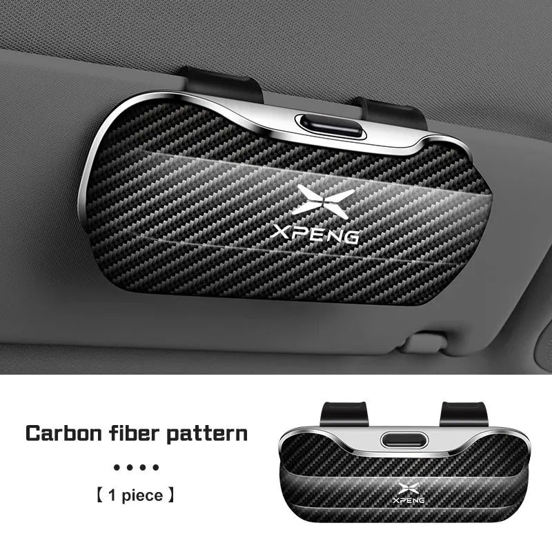 Universal Car Visor Glasses Box Portable For Xpeng G6 P7 P7i G9 P5 G3 G3i X9 X2 N5 F30 H93 Sunglasses Holder Eyeglasses Case