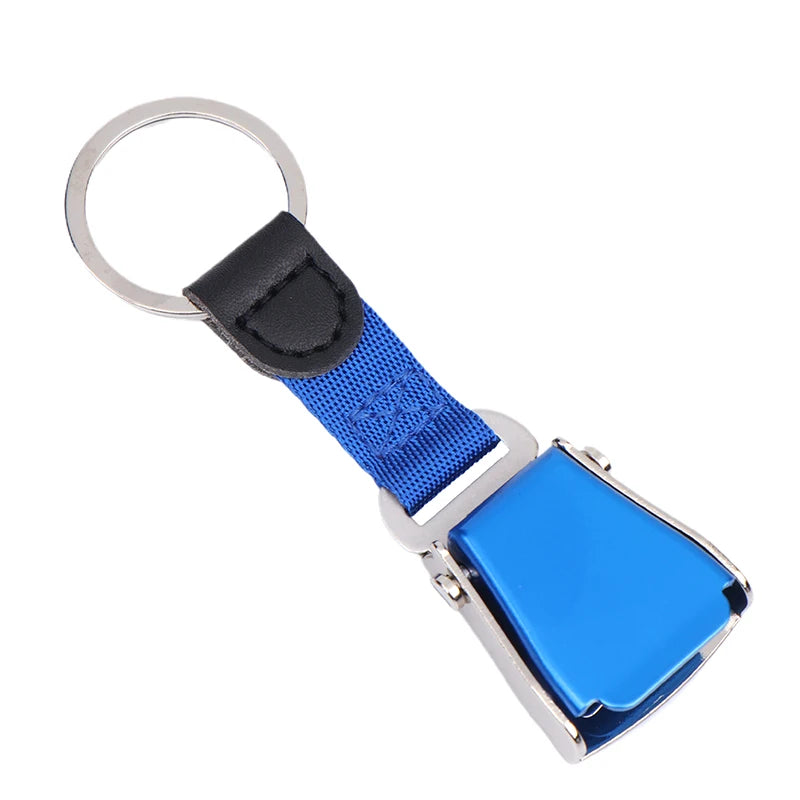 1PC Mini Safety Seatbelt Plane Buckle Keychain Strap Key Chain For Flight Keyes Airplane Airline Small Aviation Gifts Seat Belt