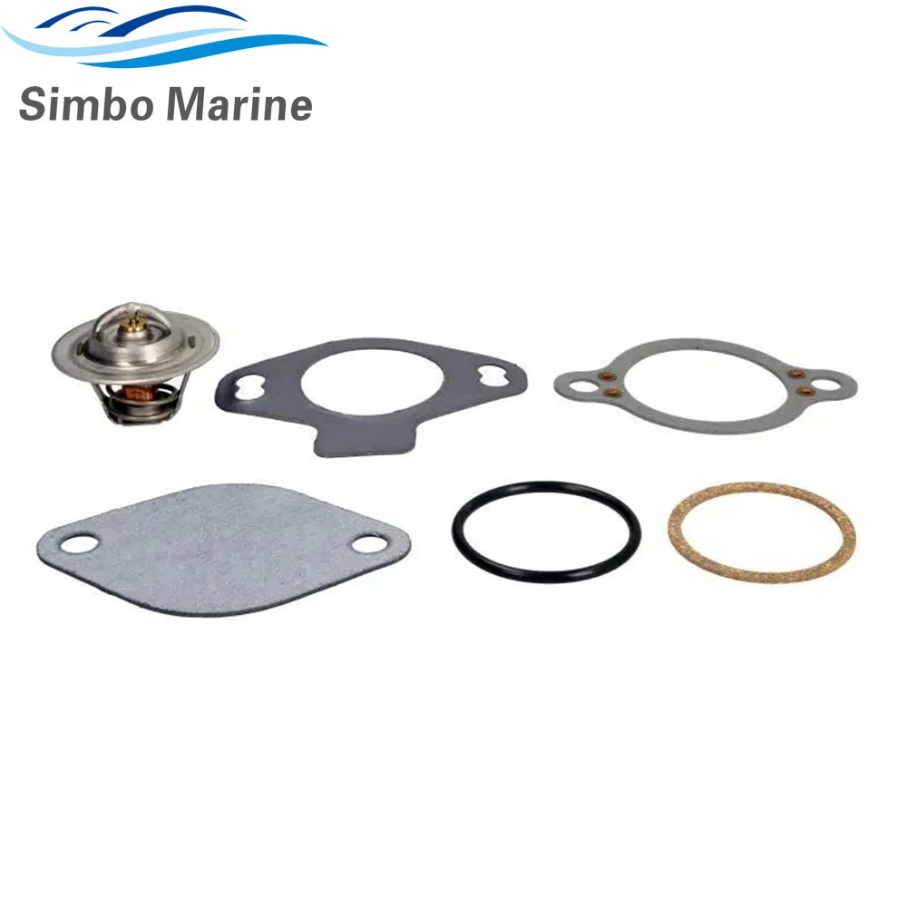 140°F 60°C Thermostat Kit for Mercruiser Sterndrive V6 V8 4.3 5.0 5.7 7.4 Engines 807252Q4 8M0089715 807252T4 807252T7 18-3668