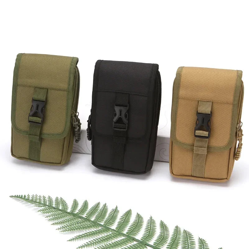 Outdoor Waterproof Military Waist Pack Men Phone Pouch Camping Hunting Tactical Waist Bag Double Layer Men's Purse
