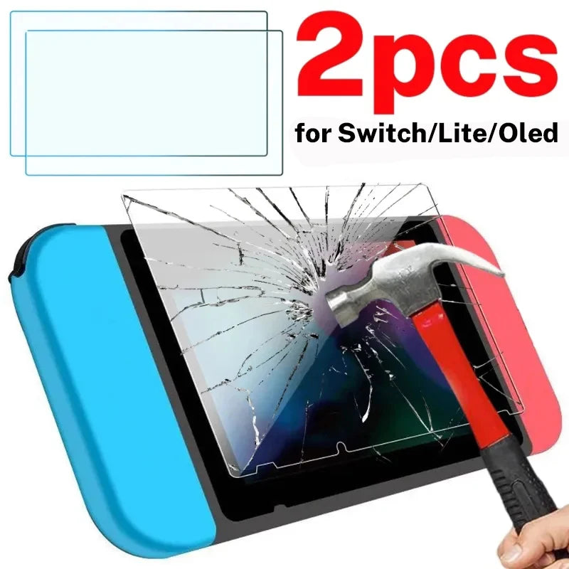 2/1Pcs Premium Tempered Glass for Nintendo Switch Lite/Switch Oled Screen Protector HD Clear Anti-Scratch Protective Films