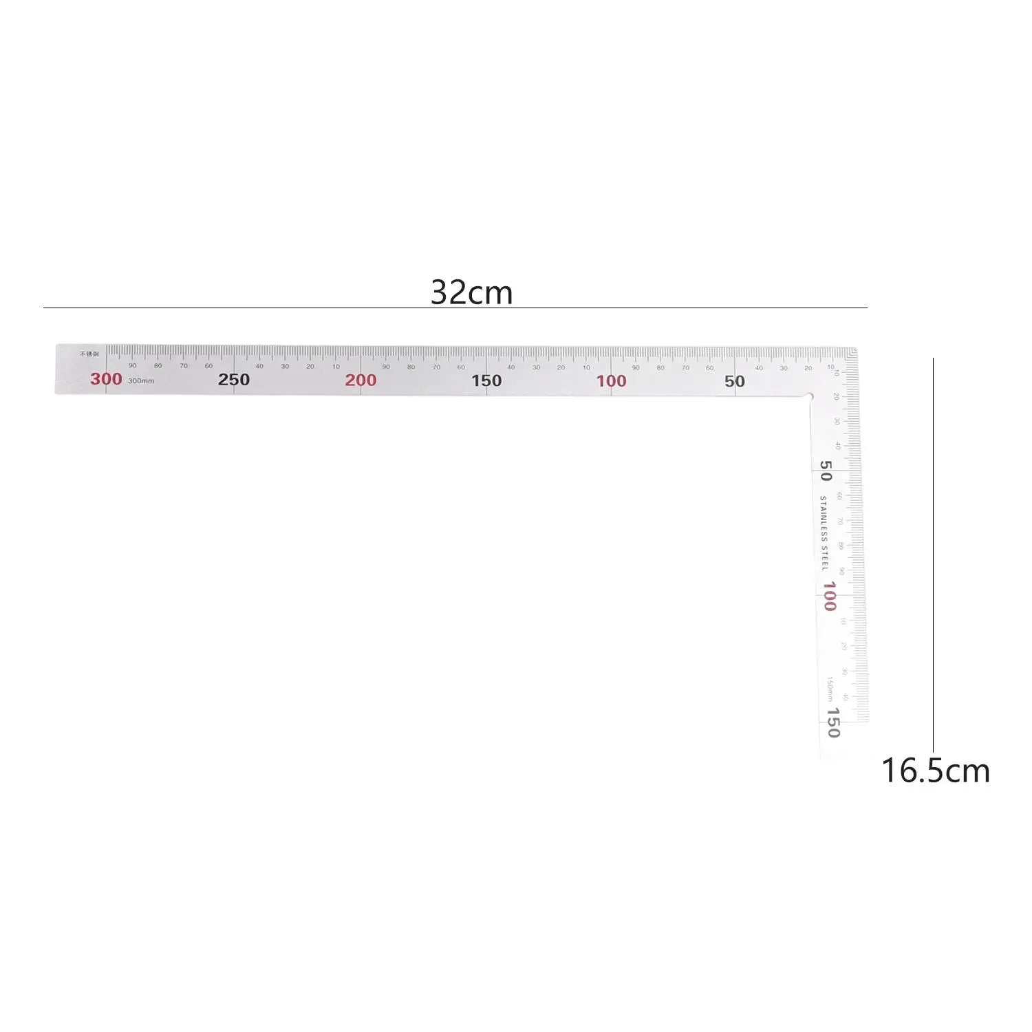 30CM 50CM 30×15CM Aluminum Alloy Square Ruler Stainless Steel L-Shaped Ruler 90 Degree Angle Gauges Woodworking Measuring Tools
