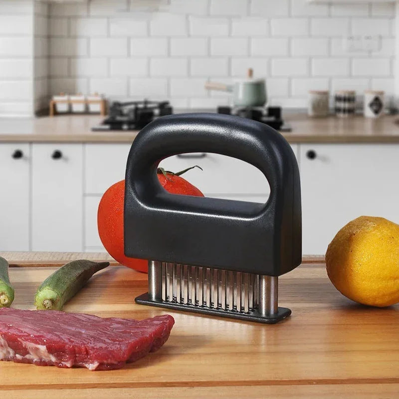 1PC Retractable Stainless Steel Meat Needle Softener Tenderizer Kitchen Cooking Steak Hammer Pounder Tools Meat Beater