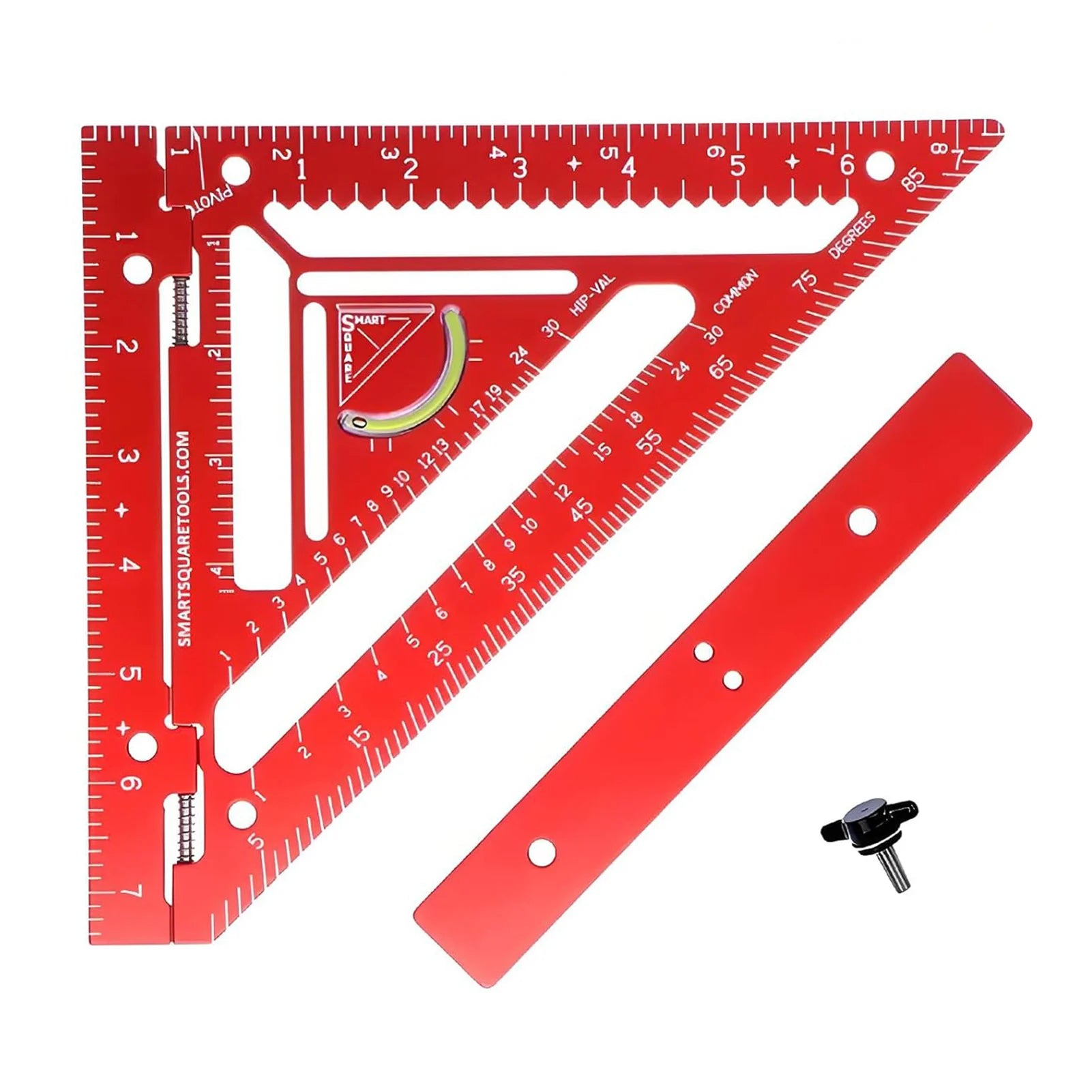 Smart-Squares Tool Adjustable Woodworking Rafter-Square with Level Aluminum Alloy for Precise Marking Layout for Measuring