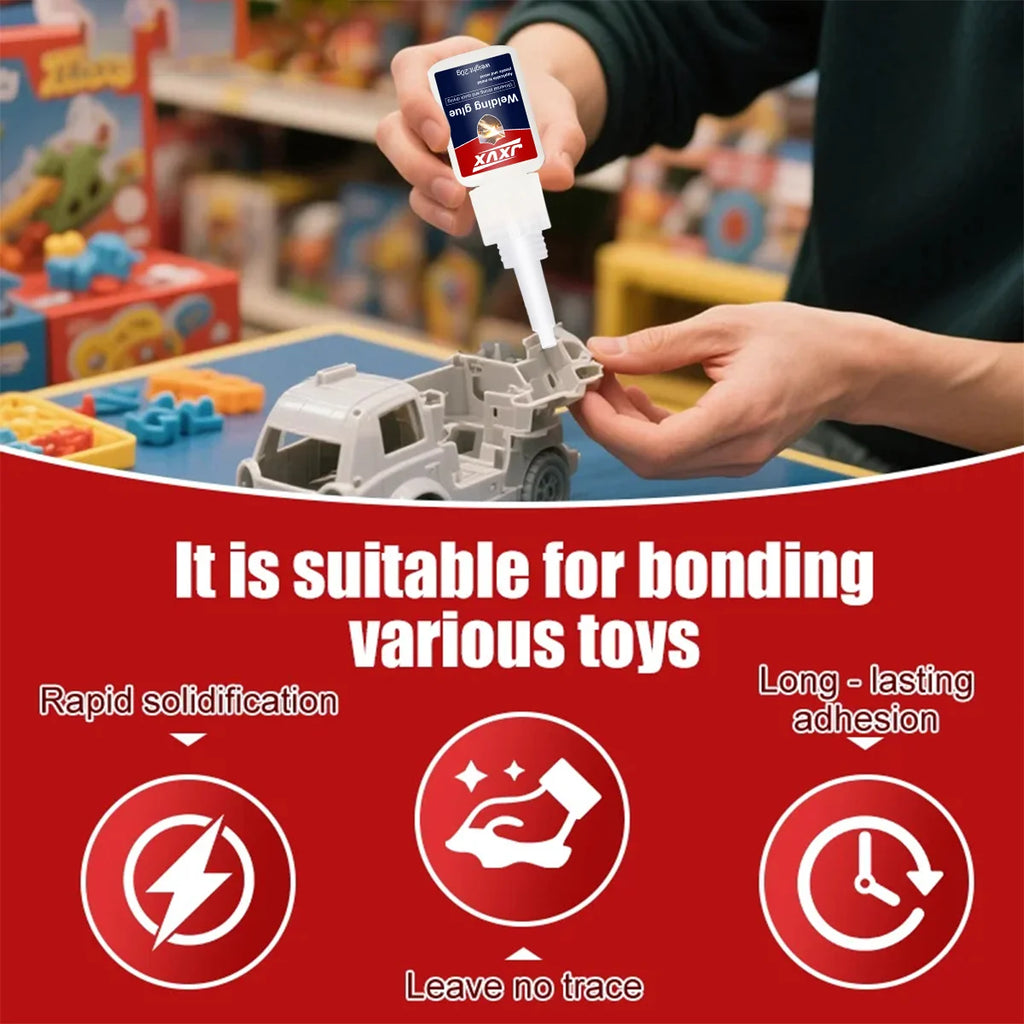 8-Pack (20g) Office-Use Oil-Based Welding Adhesive: Ready-to-Use Super Glue for Plastic, Metal, and Wood