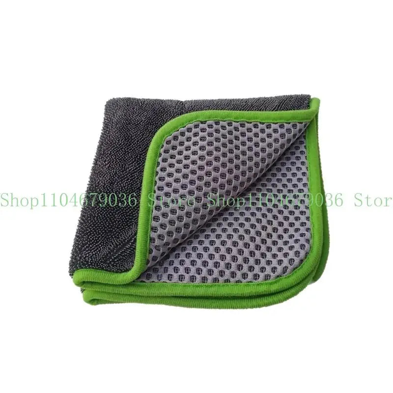 652F Multipurpose Microfiber Car Towel Double Side with Mesh Texture For Interior Exterior Surfaces And Dust Trapping