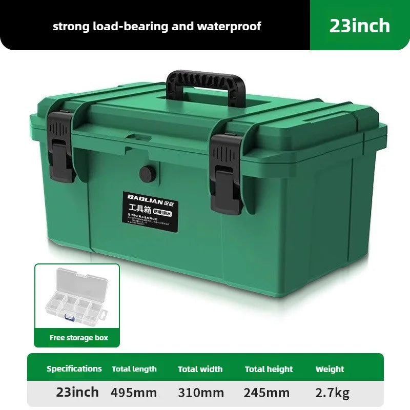 Portable Plastic Tool Box Waterproof Professional Multifunctional Electrician Storage Protective Shockproof Suitcase Tool Box
