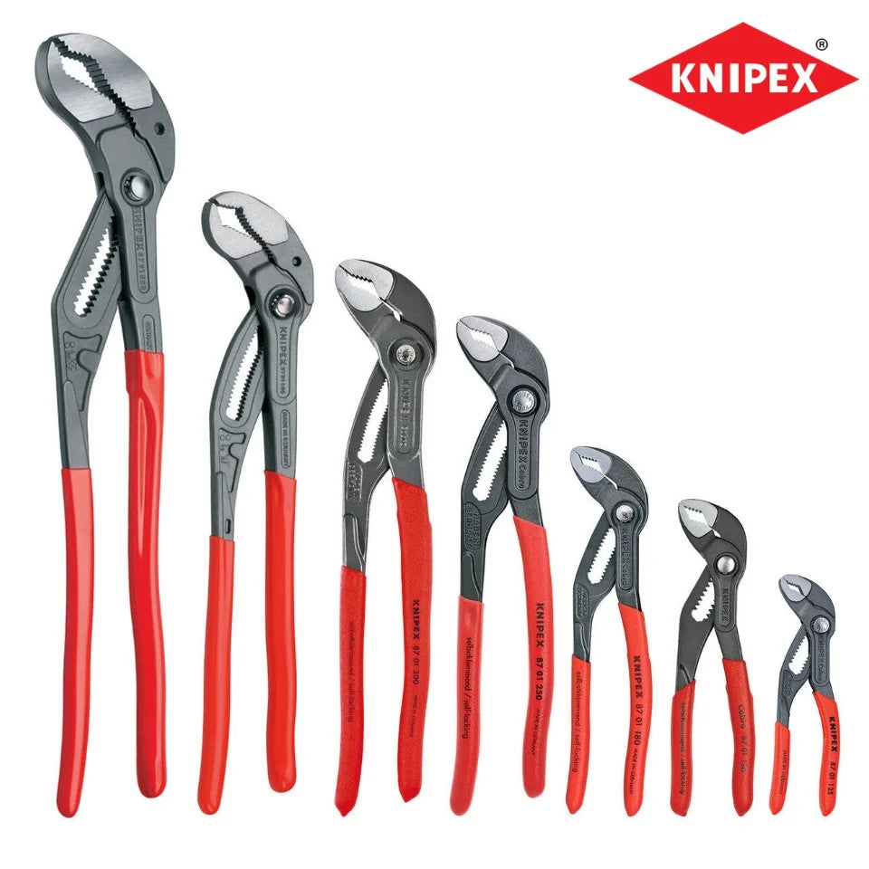 KNIPEX Cobra®8700180 8700250 Hitech Water Pump Pliers - 125mm to 560mm 8700125miniPliers