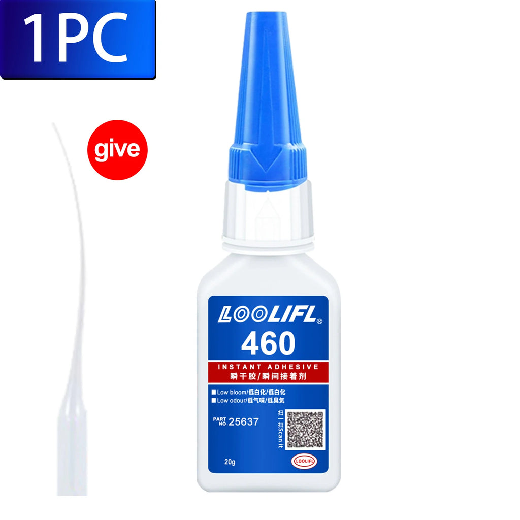 460 Super Glue universal Instant Adhesive Quick-drying Cyanoacrylate for Leather Rubber Wood Metal Strong Bond Liquid Glue Tool