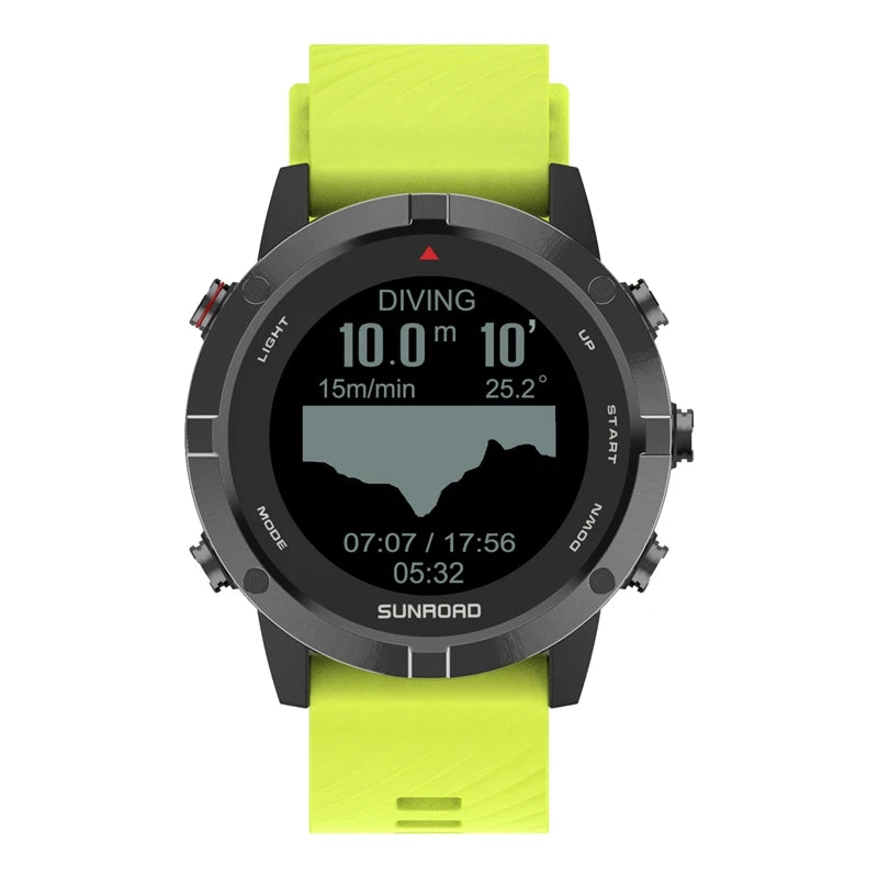 Sunroad GPS Sports Watch Digital Altimeter Compass Barometer Waterproof Cycling Running Swimming Heart Rate Monitor BT Watches