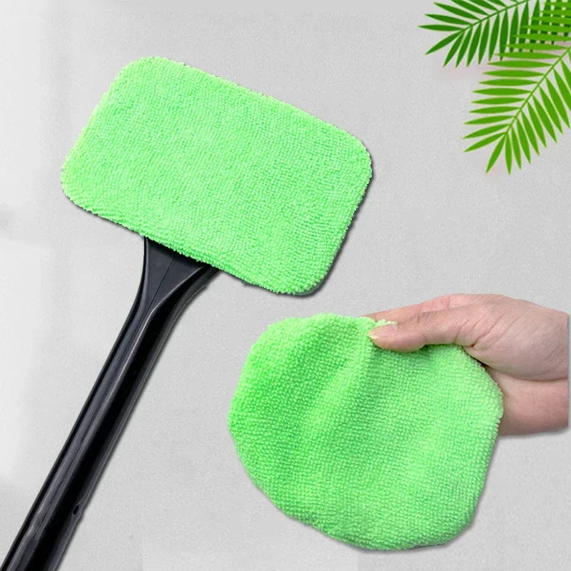 Car Glass Window Cleaner Brush Towel Kit Cleaning Wash Tool Cars Accessories Wash Tools Long Handle Wash Brush Auto Glass Wiper