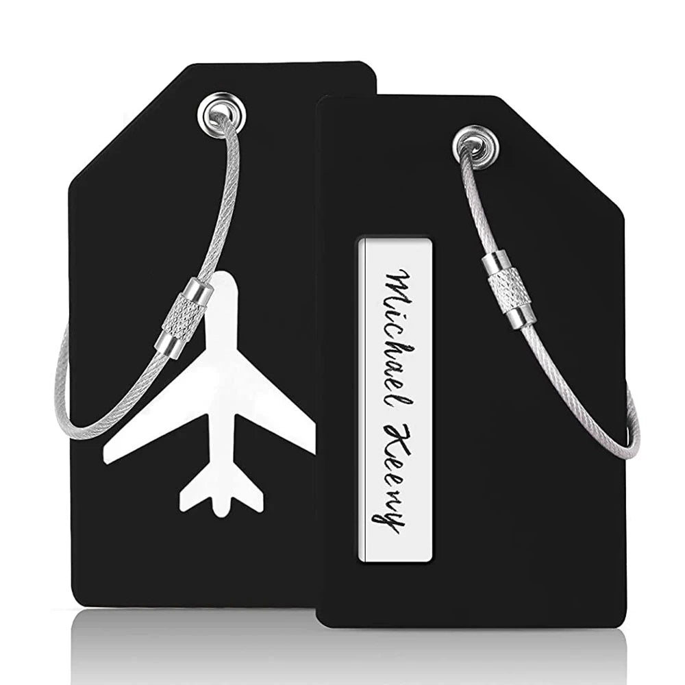 Color Fashion Silicone Luggage Tag Men Women Boarding Baggage Name Tag Suitcase Address Label Holder Portable Travel Accessories