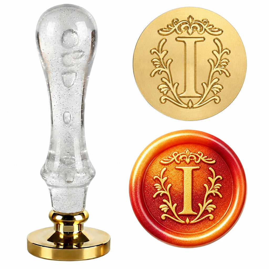 26 Letter Wax Seal Stamp,25mm Brass Head with White Bubble Handle Wax Stamp for Wedding Invitations,Birthday Cards,Envelopes