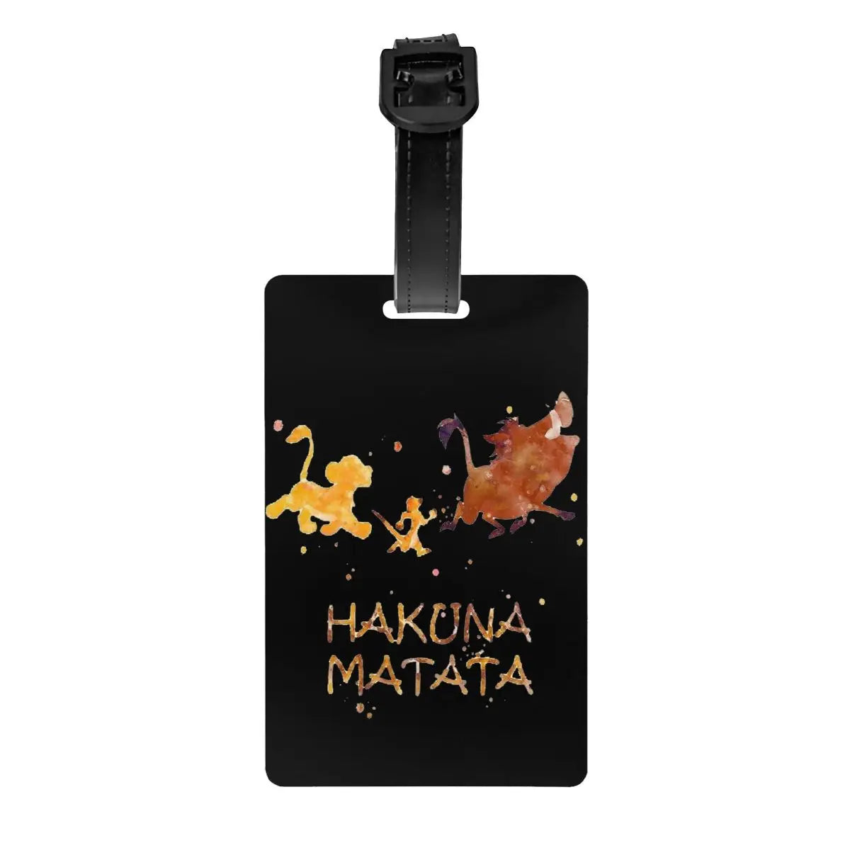 Custom Rafiki Luggage Tag With Name Card The Lion Cartoon K-Kings Privacy Cover ID Label for Travel Bag Suitcase