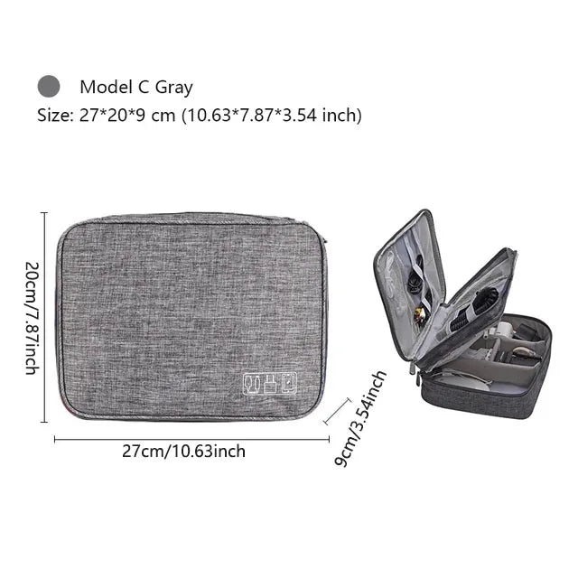 Travel Cable Bag Portable Digital Storage Pouch Waterproof Electronic Accessories Storage Bag Travel Cable Organizer Bags