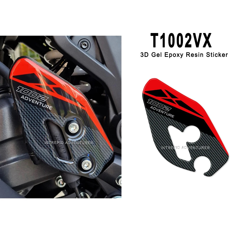 3D Resin Stickers Motorcycle heel guards Protectors Sticker Waterproof Scratch-Resistant for T1002VX 2025