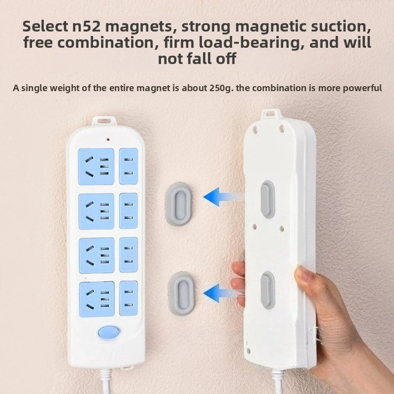 5pcs Magnetic Remote Control Holder Strong Self-Adhesive Wall Mount Bracket TV Conditioner Remotes Universal Household Organizer