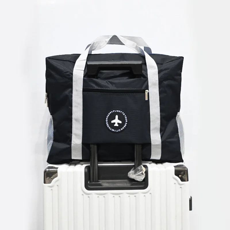 Large capacity folding travel bag hand-held luggage bag moving accept travel bag can be used for business trips drawbar storag