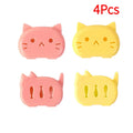 4Pcs Cat Shape Travel Toothbrush Head Covers Toothbrush Protector Cap Case Protective Portable Plastic Clip For Household Travel