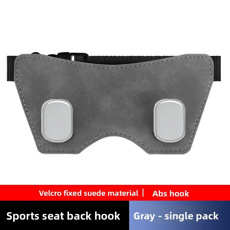 Car Back Seat Hook Headrest Suede Leather Soft Hanging Double Hook Wear-Resistant Rear Row Storage Hanger