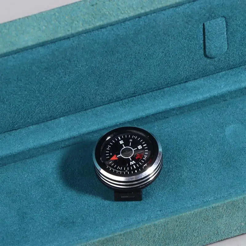 [J] Mini Portable Watch Strap Button Removable Compass Survival Mini Pocket Compass Outdoor Tools Hiking Camping Accessories