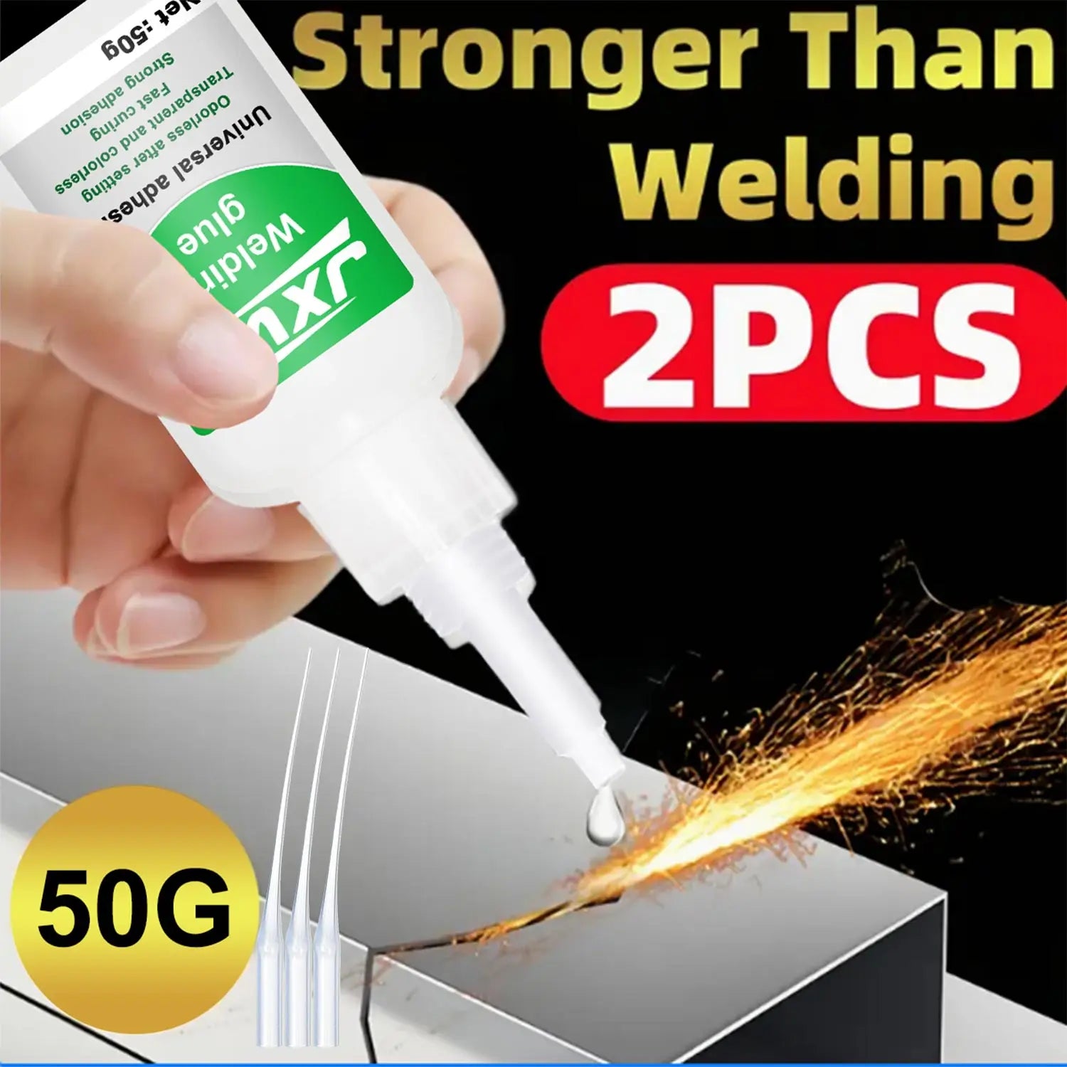 JXVX 50g Super Welding High Strength Oily Glue All-Purpose Liquid Glue extra strong Glue Tool 20g - Fast Drying Clear CA Glue.