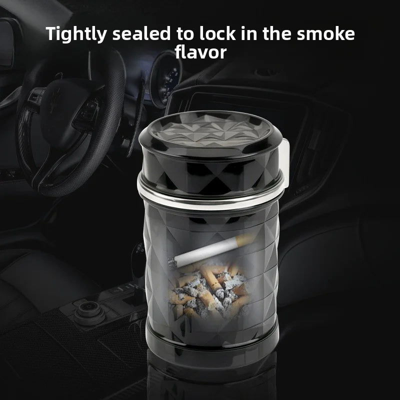 Car Ashtray With LED Light Portable Universal Ashtrays Flame Retardant Auto Parts Car Universal Ashtray Gift