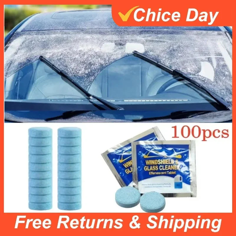 Solid Cleaner Car Windscreen Cleaner Effervescent Tablet Auto Wiper Glass Solid Cleaning Concentrated Tablets Detergent Amagi