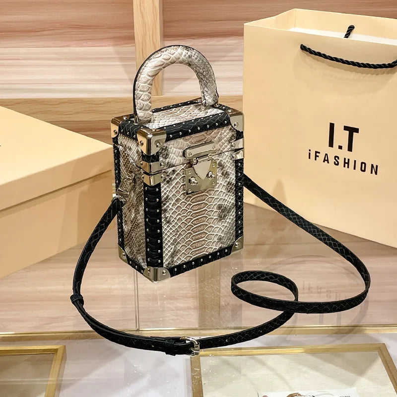 Luxury Designer Brand Bolsas Para Mujeres New High Quality Leather Tongue Square Box Bag Women's Crossbody Handbag Hot Sale
