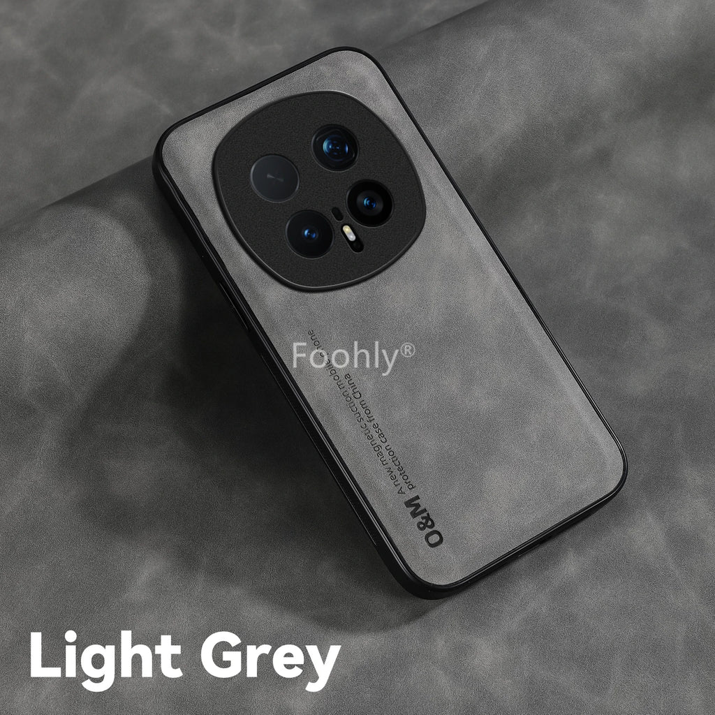 Nubuck Leather Shockproof Magnetic Case for Honor Magic 8 Pro 8Lite Protective Cover Back Shell Capa Fundas