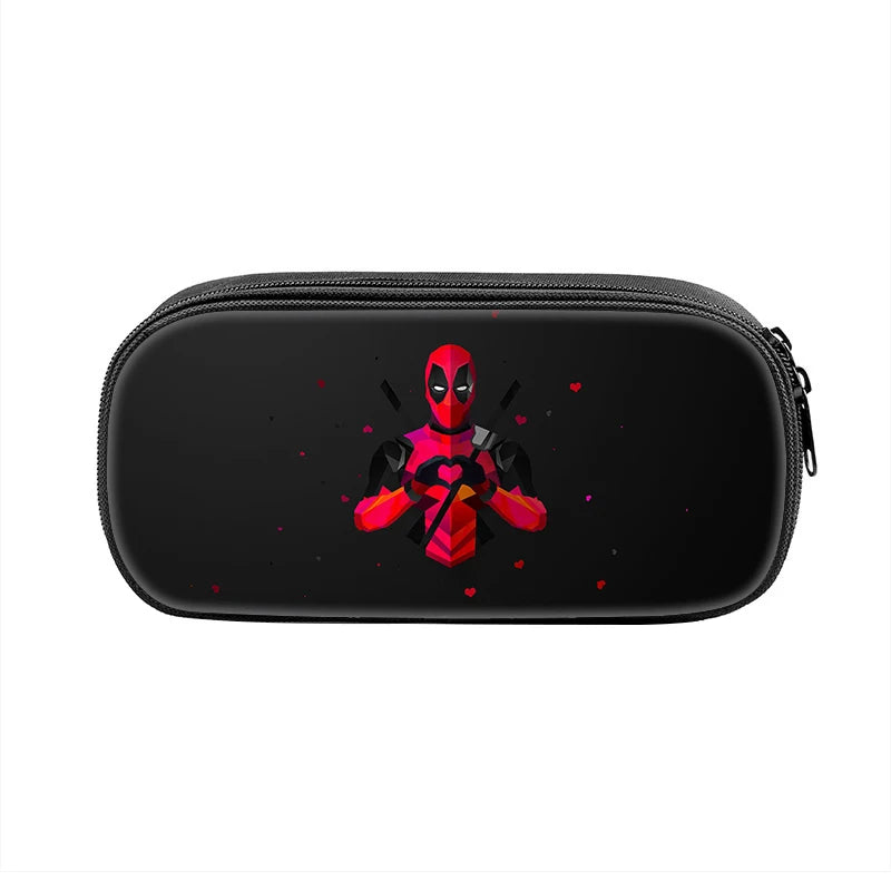 Popular Movies Deadpool Pencil Cases Fun Cartoon Anime Pen Box Bag for Student Big Capacity School Supplies Zipper Pencilcases