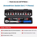 16PCS Bike Torque Wrench Set 1-25Nm Pre-set Precision Ratchet Tool for Road Bicycle Small Flywheel Repair with Case