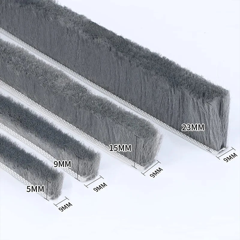 10M Brush Strip Self Adhesive Door Window Sealing Strip Home Door Window Sound Insulation Seal Film Door Swal Weather Strip