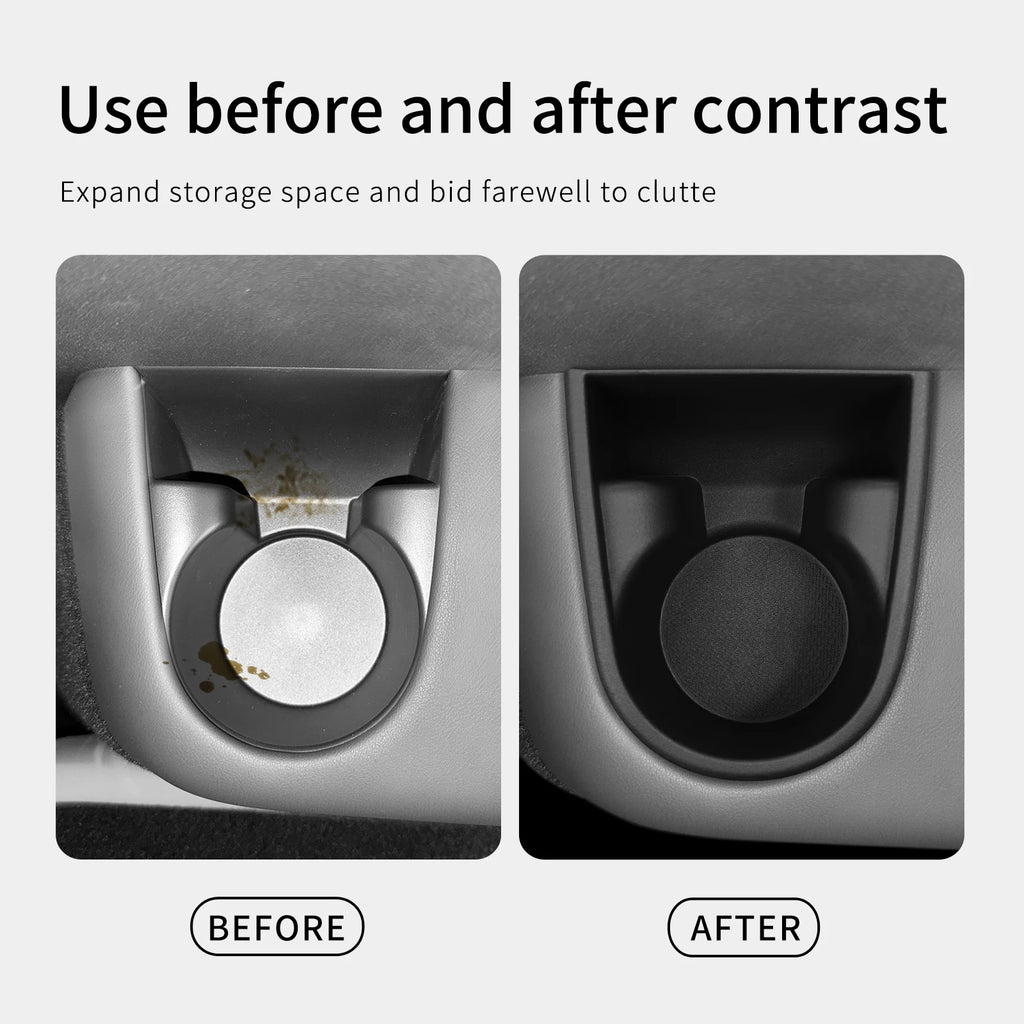 LUCKEASY for BYD Tang L/Atto 8/Sealion 8 2025 2026 Car Water Cup Holder The Third Row Drinks Cup Holder Storage Box Accessories