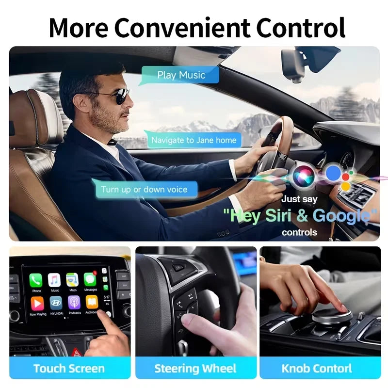 Mini Wireless CarPlay Adapter Android Auto Wireless Dongle Wifi 5.8G Auto Connect Box For iphone Android Phone for VW Audi Volvo