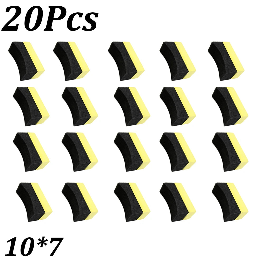 1-30Pcs Car Wheel Polishing Waxing Sponge Brush Tire Cleaning Wiper Sponge Pad Car Wash Wiper Cleaning Tool Car Wash Accessories