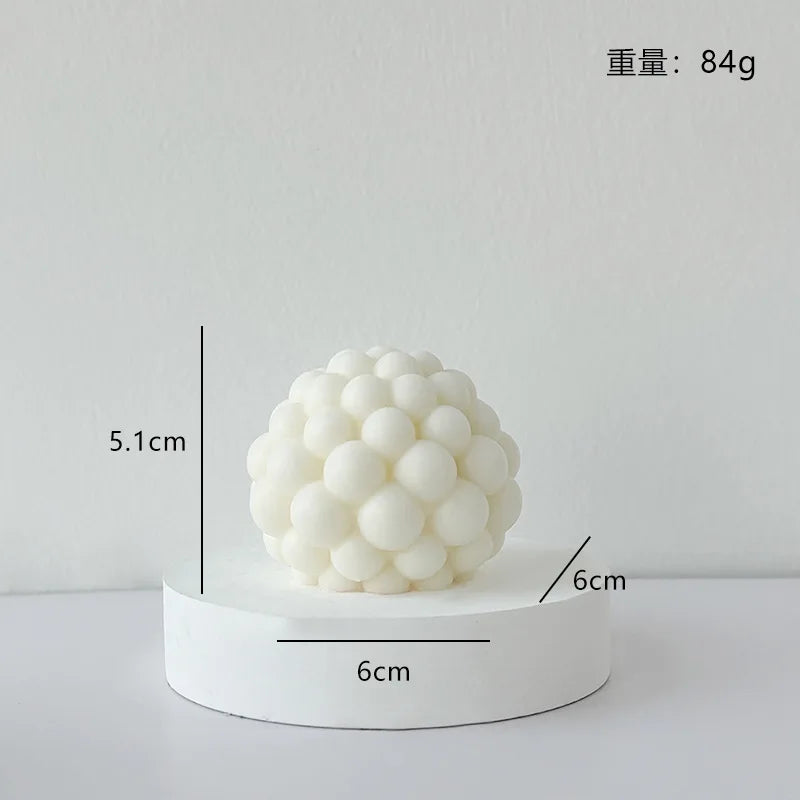 Nordic Minimalist White Scented Candle Atmosphere Home Decor Wedding Arrangement Cylinder Geometric Shape Fragrance Candle