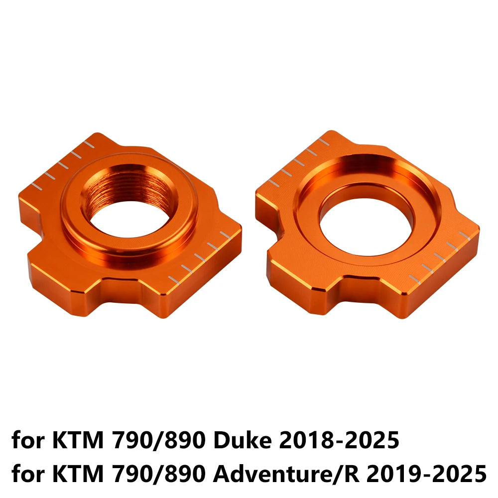 For KTM 690 SMC R 690 Enduro Axle Block Chain Adjusters for KTM 790 Duke 890 ADV/R 950 LC8 990 SMT ADV 1190 RC8 1290 SAR SAS SAT