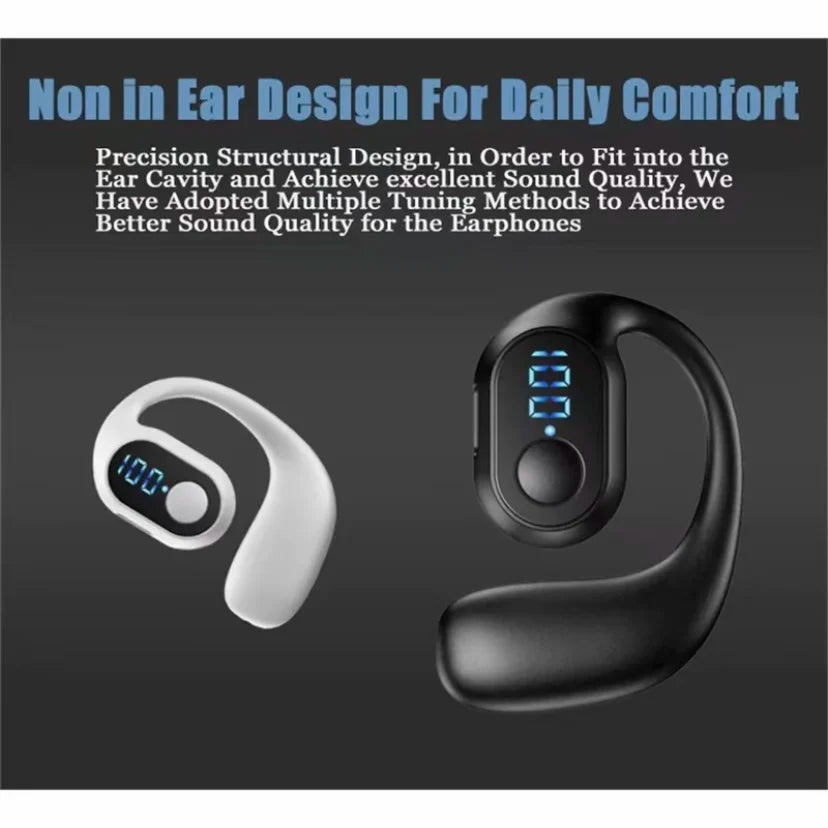KY2P Wireless Bluetooth Earphones Air Conduction OWS Headphone HiFi Ear-Hook Music Sports Noise Cancel Headset For Smart Phones