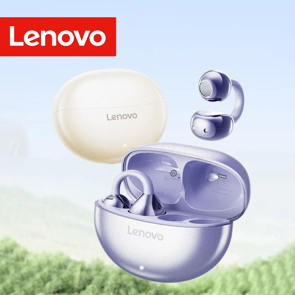 Lenovo TWS Lightweight Mini Earphones Dual Mic Noise Reduction Stereo Bass HD Call Comfortable Bluetooth Earbuds