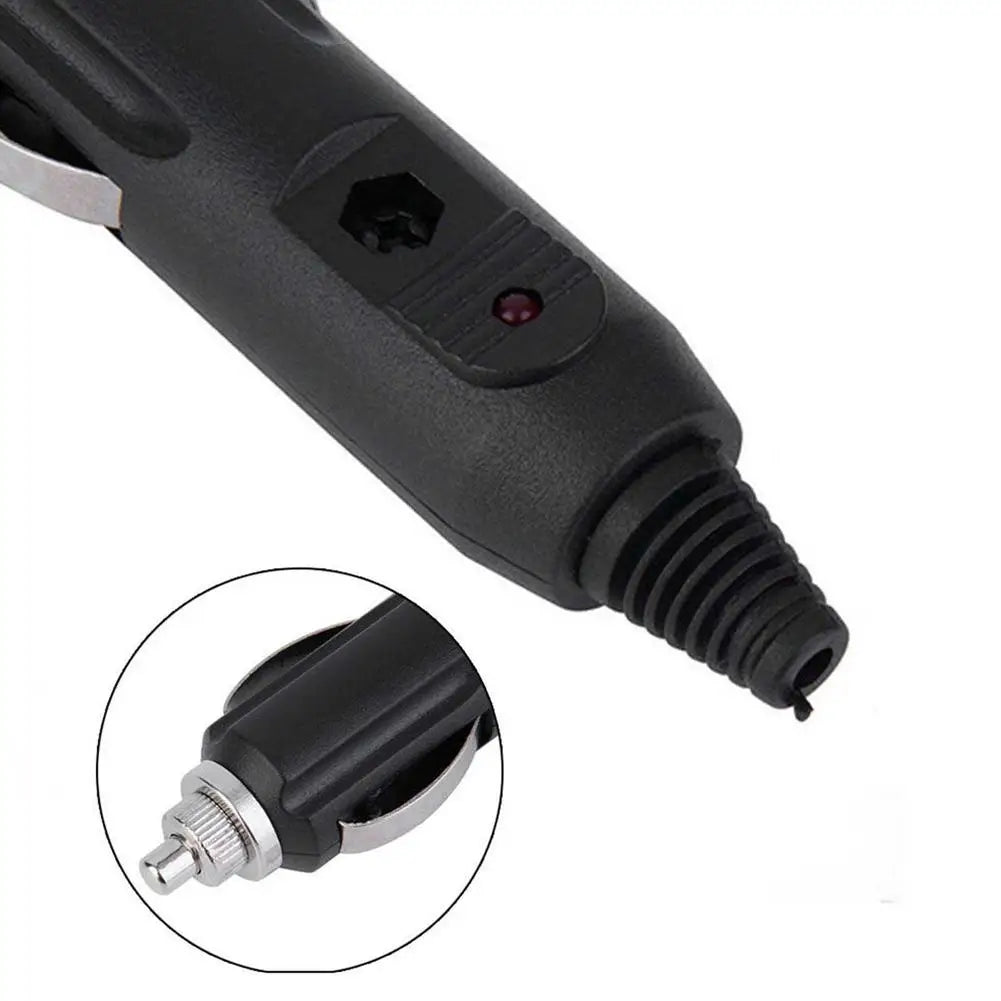 12V To 24V Car Cigarette Lighter Plug Male Head With Indicator Light Vehicle Electrical Cigarette Lighter Plug Charger Adapter