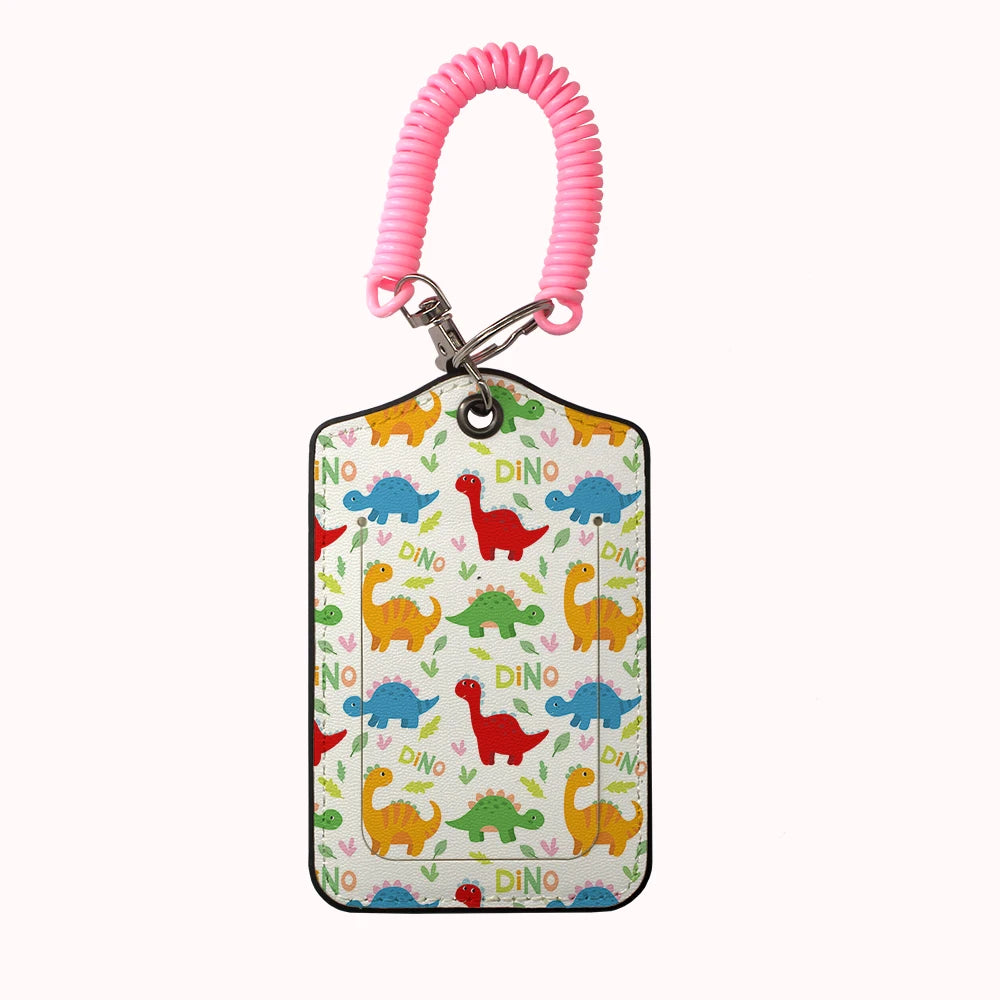 HOT AnimalsDinosaur Team Leather Business Luggage Tag Suitcase Address Label Luggage Boarding Case Label Name ID Address Clip