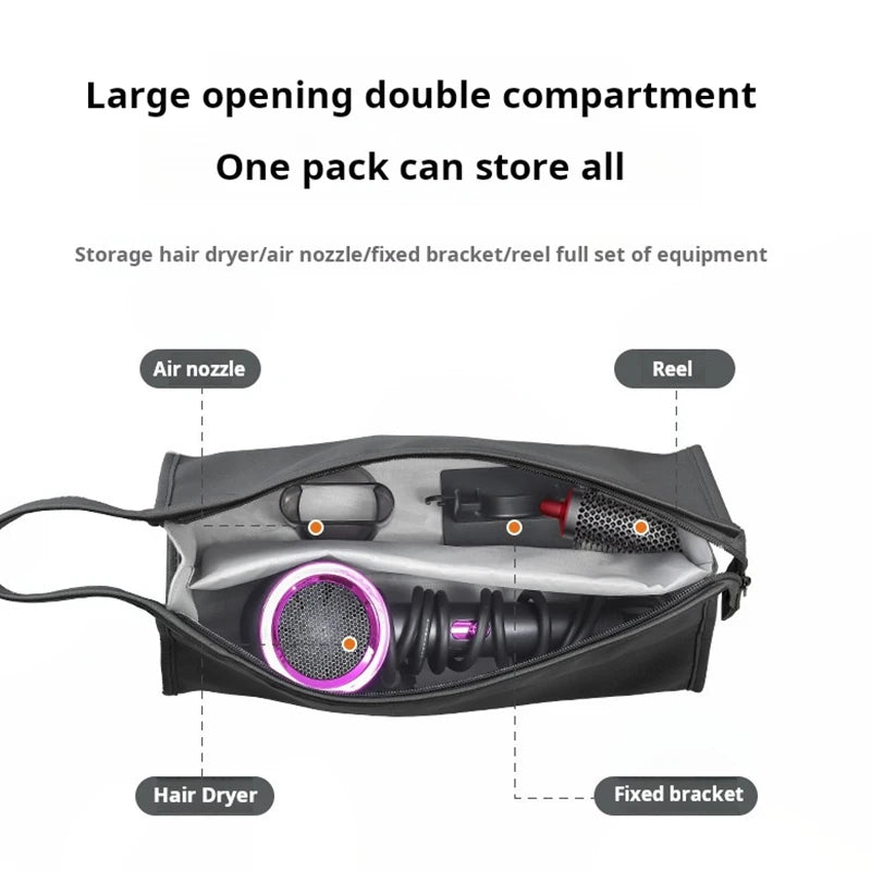 Portable Travel Organizer Hair Dryer Carrying Bag Dustproof Protective Cover Hair Curler Storage Case Pouch