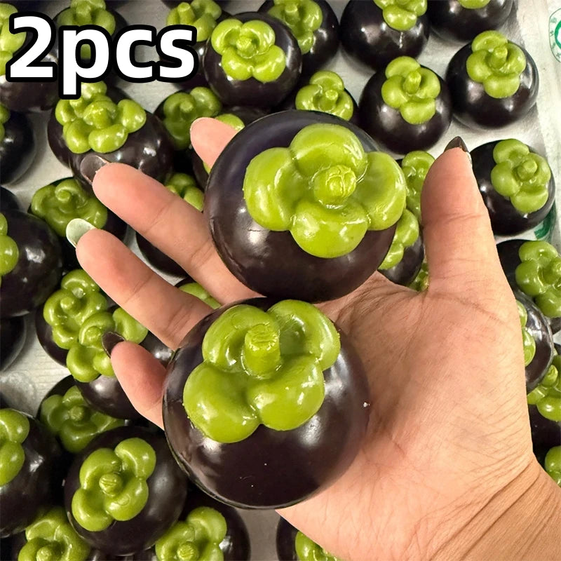 Creative Mangosteen Squishy Fidget Toy  Rebound Squeeze Toy ASMR Sensory Anti Stress Toys for Adults