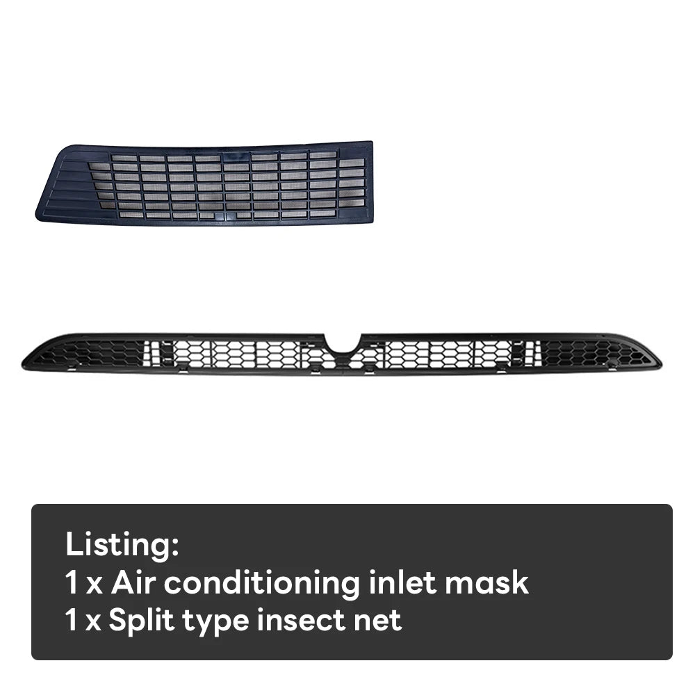 TESY Anti-Insect Net Radiator Mesh with Camera Cutout Design for Tesla New Model 3 Highland 2026 Lower Bumper Intake Grille