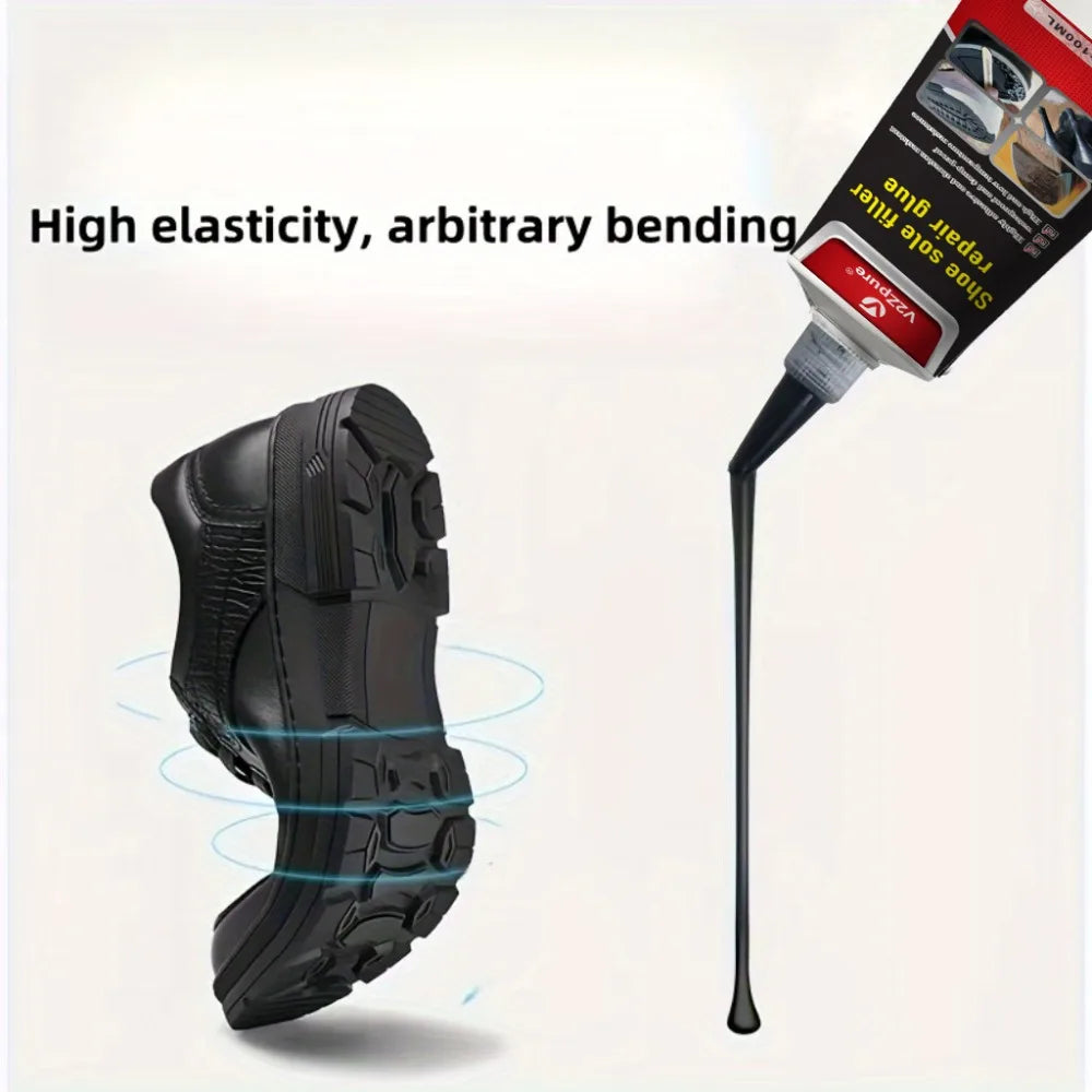 3PCS Shoe Repair Glue Kit White Black Sole Waterproof Quick Drying Filling Repair Glue Wear-resistant Sealant Crack Repair Agent