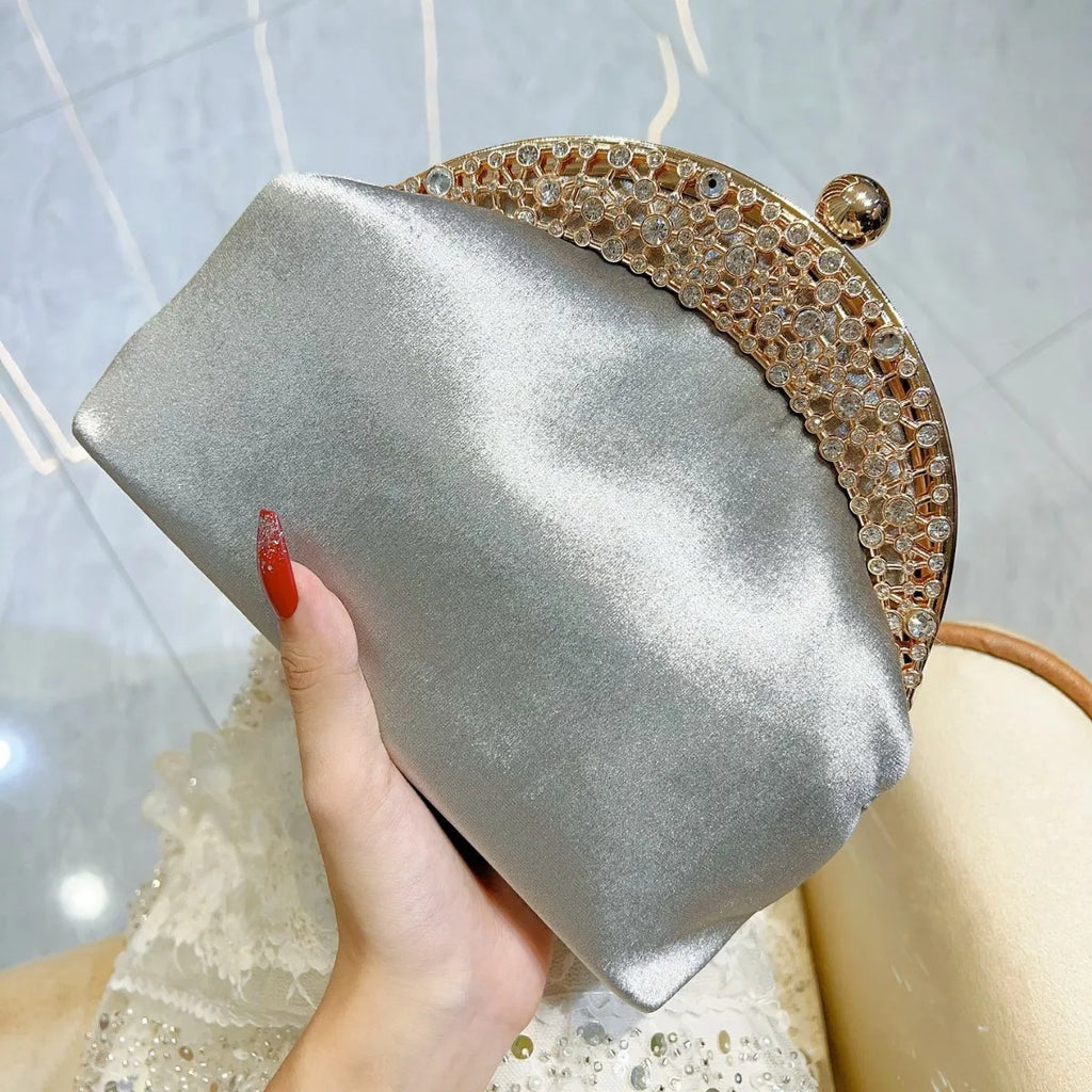 New women's suede clutch bag famous high-end clutch bag one-shoulder crossbody women's bag diamond-set dinner bag