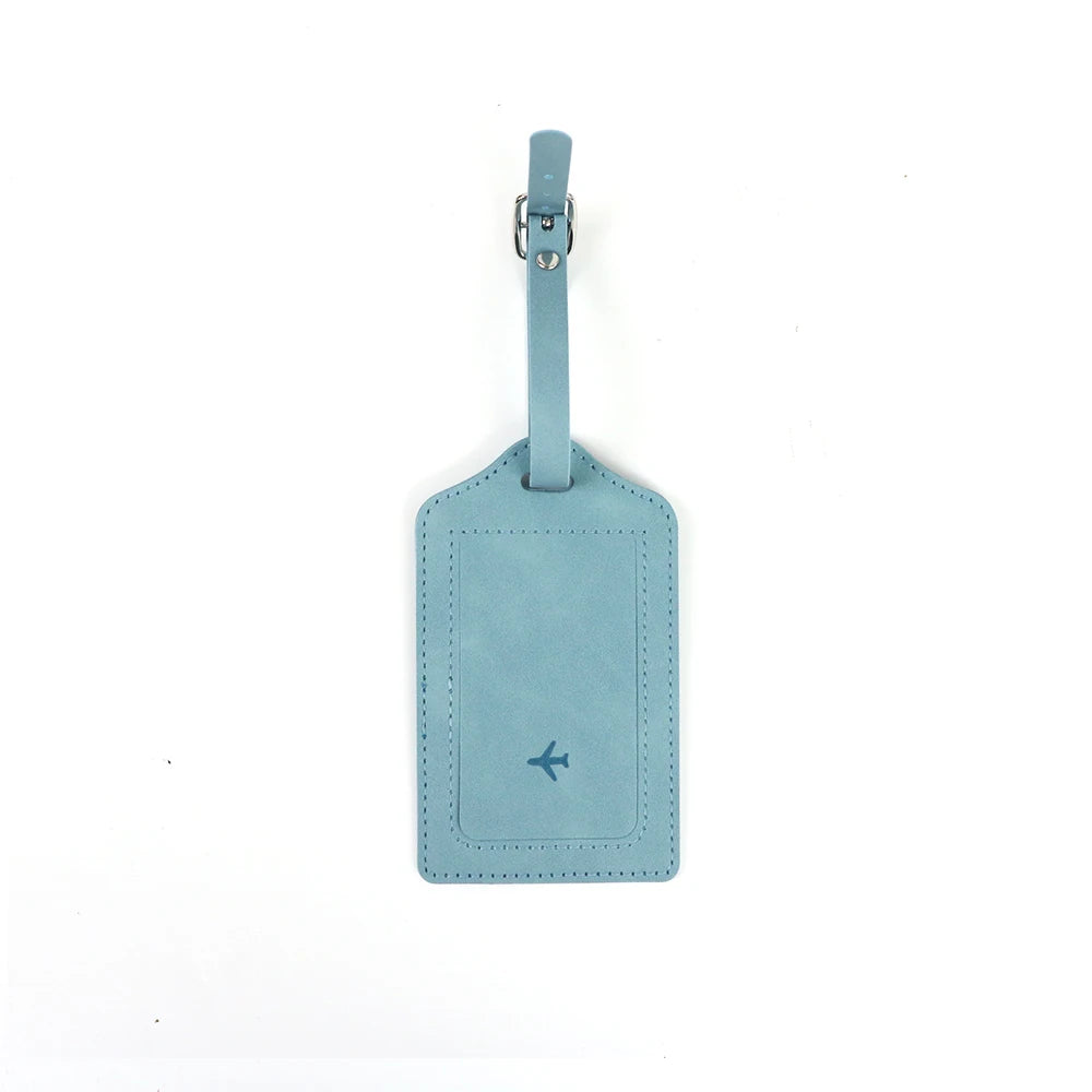 Customized Name PU Leather Name Tag Travel Anti-Loss Accessory Luggage Tag Leather Luggage Boarding Pass