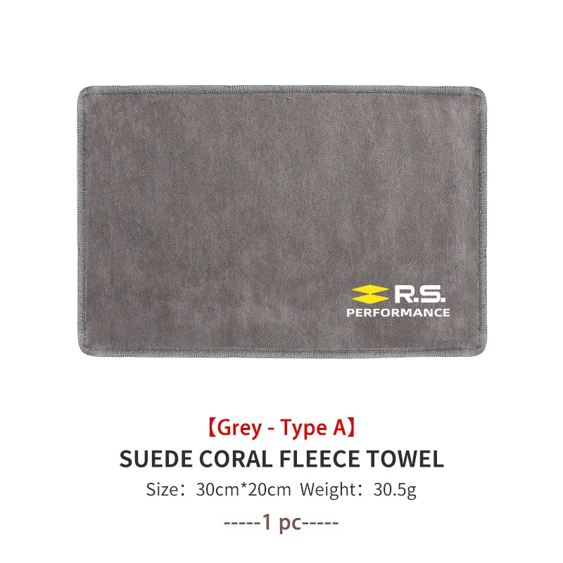 Super Absorbent Car Wash Coral Velvet Towel Cleaning Cloth For Renault Dacia RS Megan Scenic Logan Laguna Clio 3 4 Kadjar Espace